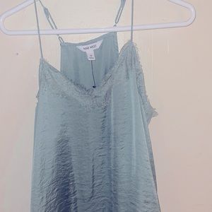 Medium, green, tank top, women, silk